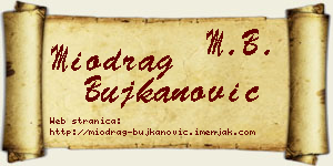 Miodrag Bujkanović vizit kartica